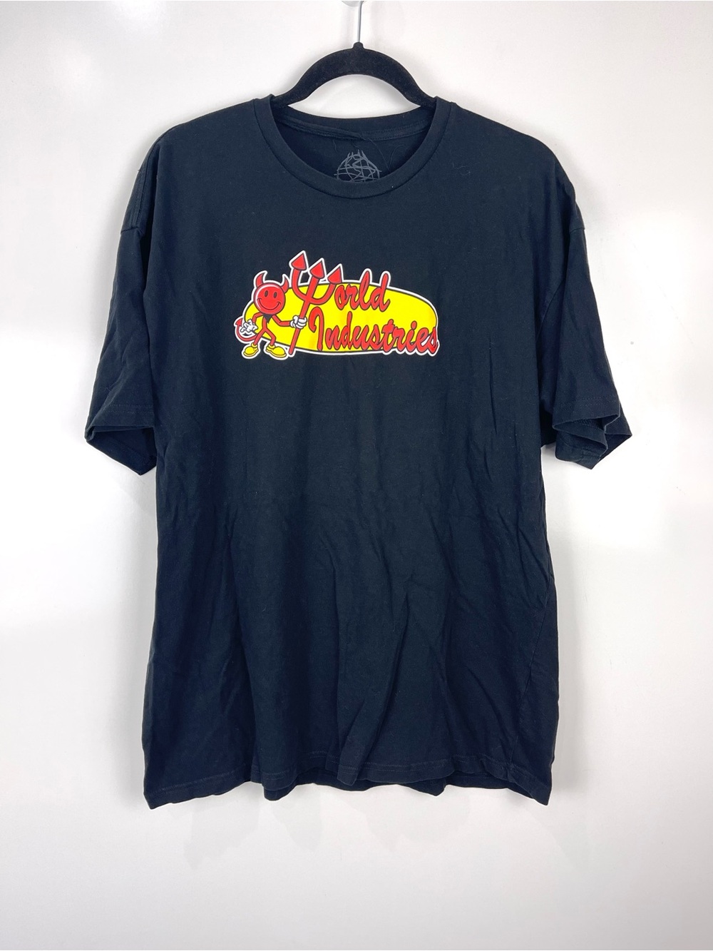World Industries Graphic T-Shirt Men’s Size XL Black Crewneck Skate Streetwear